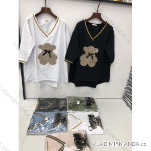 Tunika 3/4 rukáv dámská (S/M/L ONE SIZE) ITALSKÁ MÓDA IMWD21156