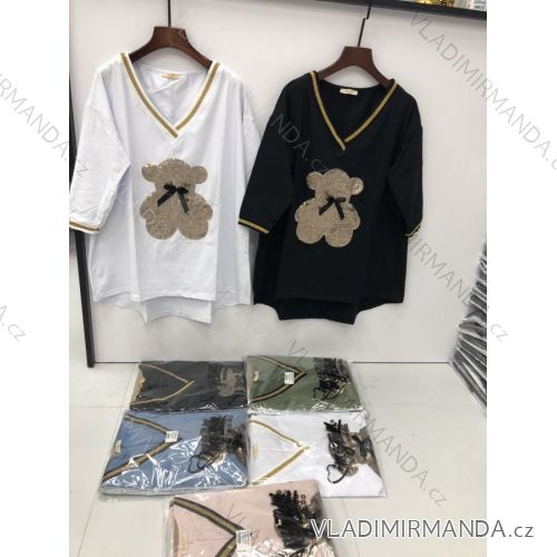 Tunika 3/4 rukáv dámska (S / M / L ONE SIZE) TALIANSKÁ MÓDA IMWD21156