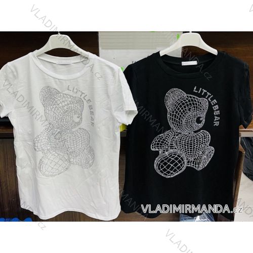 Tričko krátký rukáv dámské (S/M ONE SIZE) ITALSKÁ MÓDA IMWD21371