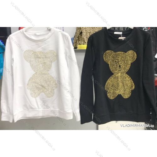 Mikina dlouhý rukáv dámská (S/M/L ONE SIZE) ITALSKÁ MÓDA IMWD21208