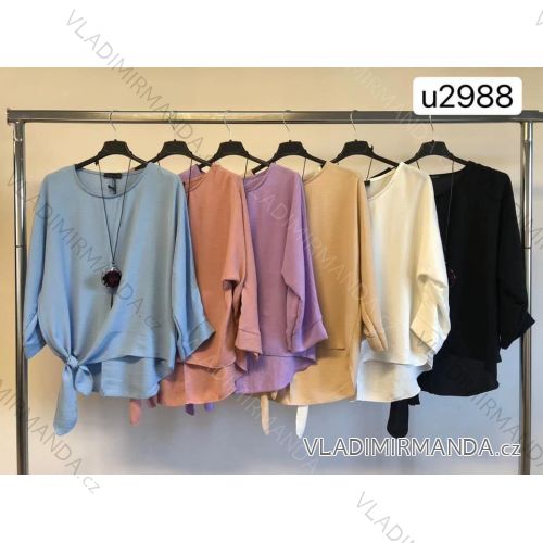 Tunika alle Bluse Langarm Frauen (uni m / l) ITALIAN FASHION IM920042