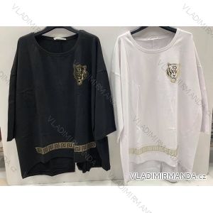 Tričko dlouhý rukáv dámské oversize (S/M/L ONE SIZE) ITALSKÁ MÓDA IMWH21004
