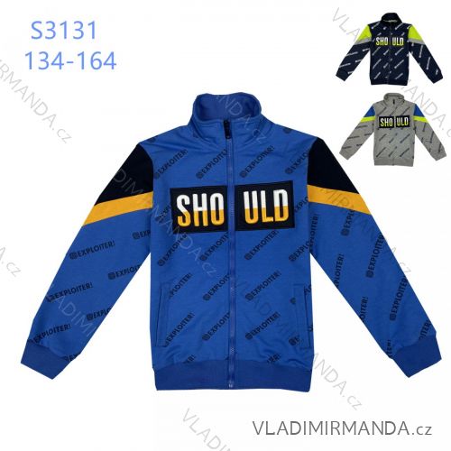 Sweatshirt warm warm-up girl zip (134-164) KUGO M2513