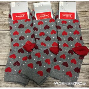 Ponožky Valentýnské veselé  slabé dámské (37-41) POLSKÁ MÓDA DPP21002