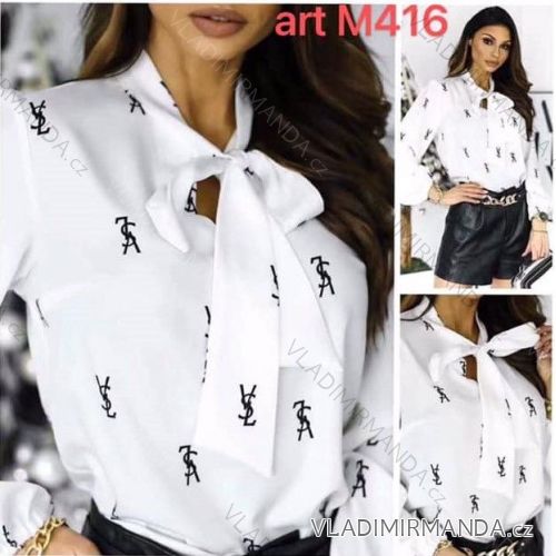 Halenka elegantní dlouhý rukáv dámská (S/M/L ONE SIZE) ITALSKÁ MÓDA IMWH212062
