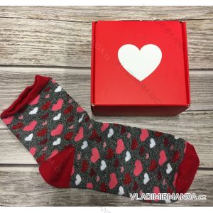 Ponožky Valentýnské veselé  slabé dámské dárkové balení (37-41) POLSKÁ MÓDA DPP21012