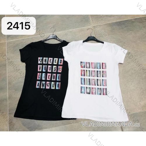 T-Shirt Kurzarm Frauen (UNI S-M) ITALIENISCHE MODE IMM20330