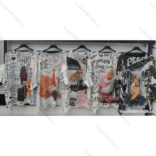 Kleid mit 3/4 Ärmeltasche für Damen (uni sl) ITALIAN Fashion IM3181746