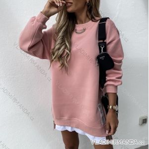 Mikina prodloužená dlouhý rukáv dámská (S/M/L ONE SIZE) ITALSKÁ MÓDA IMWD211261
