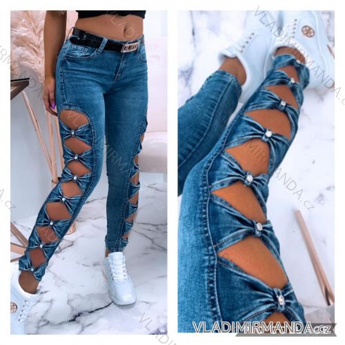 Rifle jeans dlouhé dámské (XS-XL) ITALSKÁ MÓDA IMWD21382