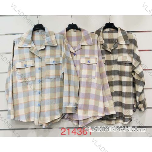 Košile dlouhý rukáv dámská (S/M ONE SIZE) ITALSKÁ MÓDA IMWD21427