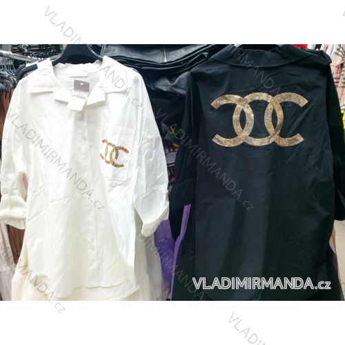 Košile dlouhý rukáv dámská (S/M ONE SIZE) ITALSKÁ MÓDA IMWD21451