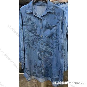 Bluse 3/4 Ärmel mit Knöpfen (uni sl) ITALIENISCHE Mode IMM20206