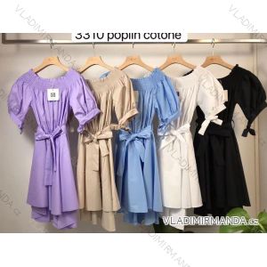 Kleid kurzärmlige Frauen (uni s-m) ITALIAN FASHION IM920300