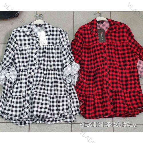 Košile elegantní prodloužená dlouhý rukáv dámská (S-2XL) ITALSKÁ MÓDA IMWD21578