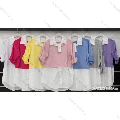 T-Shirt Kurzarm Frauen (UNI S / L) ITALIENISCHE MODE IMK20128