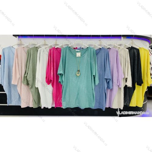 Kleid mit 3/4 Ärmeltasche für Damen (uni sl) ITALIAN Fashion IM3181746