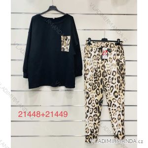 Souprava mikina dlouhý rukáv a tepláky dámská (S/M ONE SIZE) ITALSKÁ MÓDA IMWD21647