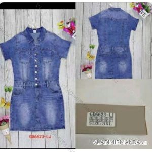 Denim Kurzarm Kleid Damen (s-xl) GOURD MA120GD6047-J