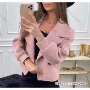 Bunda jarné na gombíky dlhý rukáv dámská (S / M ONE SIZE) TALIANSKÁ MÓDA IM921074