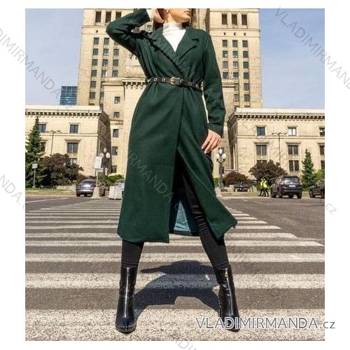 Kabát flaušový teplý dlouhý dámský (UNI S/M) ITALSKÁ MÓDA IMD20159