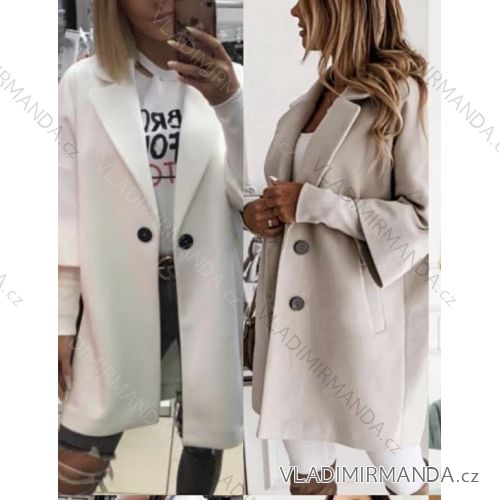 Kabát flaušový teplý dlouhý dámský (UNI S/M) ITALSKÁ MÓDA IMD20159