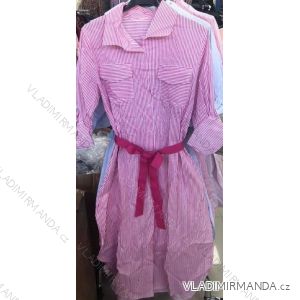 Šaty košilové dlouhý rukáv dámské (S/M ONE SIZE) ITALSKá MóDA IMM21A2277-C11