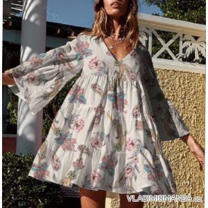 Šaty elegantné dlhý rukáv dámske (S / M ONE SIZE) TALIANSKÁ MÓDA IMWD21850