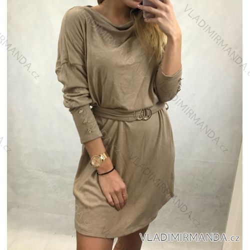 Kabát flaušový teplý dlouhý dámský (UNI S/M) ITALSKÁ MÓDA IMD20159