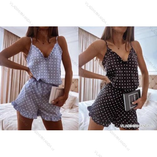 Pyžamo košilka a kraťasy dámské (S/M ONE SIZE) ITALSKÁ MÓDA IMWD211028