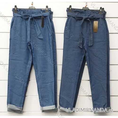 Nohavice riflové dlhé dámske (S-XL) TALIANSKÁ MÓDA IMWA21019