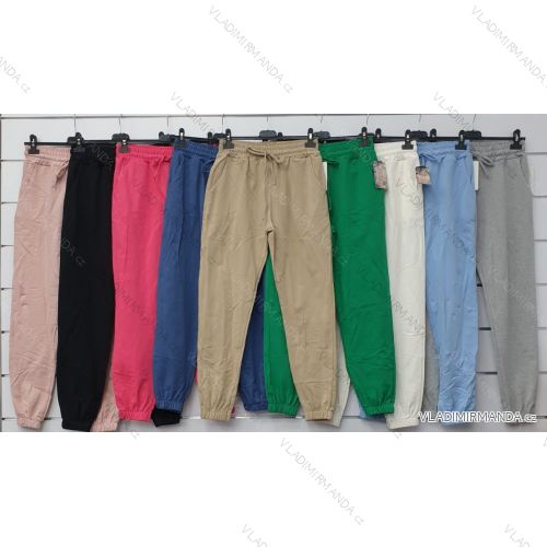 Kalhoty bavlněné dlouhé dámské (S/M ONE SIZE) ITALSKÁ MÓDA IMWA21044