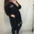 dress 3/4 long sleeve women's oversized (uni L / 2XL) ITALIAN FASHION IMS20090