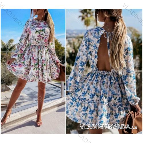 Women's Elegant Long Sleeve Dress (S / M / L ONE SIZE) ITALIAN FASHION IMWA21002