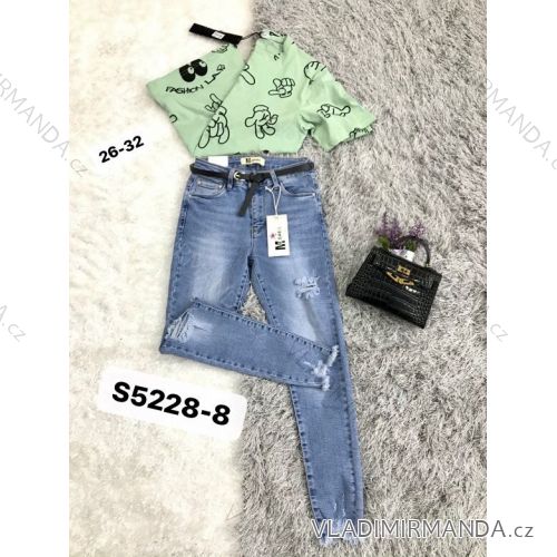 Rifle jeans dlouhé dámské (26-32) M.SARA MA521S5228-8