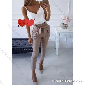 Nohavice elegantné koženkové dlhé dámske (S-XL) TALIANSKÁ MÓDA IMWD211172