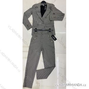 Souprava elegantní sako a kalhoty dámská (S-XL) ITALSKÁ MÓDA IMWD211184