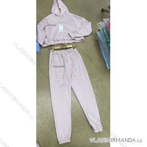 Souprava mikina dlouhý rukáv a tepláky dámská (S/M ONE SIZE) ITALSKÁ MÓDA IMWD211203
