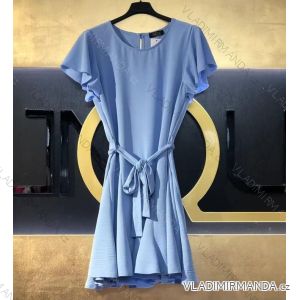 Šaty elegantní krátký rukáv  dámské (S/M ONE SIZE) ITALSKÁ MODA IMM21375