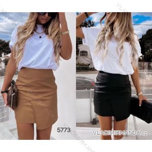 Sukně krátká koženková dámská (S/M ONE SIZE) ITALSKÁ MÓDA IMWD211246