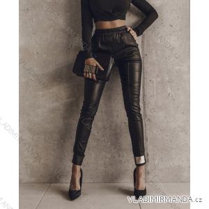 Nohavice elegantné koženkové dlhé dámske (S-XL) TALIANSKÁ MÓDA IMWD211253
