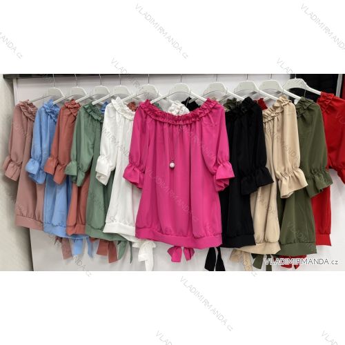 T-shirt elegant long sleeve women (S / M ONE SIZE) ITALIAN FASHION IMWK21008