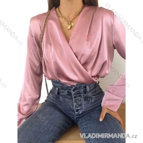 Body elegantní dlouhý rukáv dámské (S/M ONE SIZE) ITALSKÁ MÓDA IMWK2120810