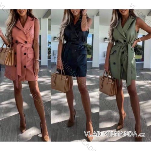 Buttoned Dress with Buttoned Ladies (uni s-m) ITALIAN FASHION IM2203948