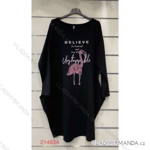 Šaty klasik dlouhý rukáv dámské (L/XL ONE SIZE) ITALSKÁ MÓDA IMWK21228