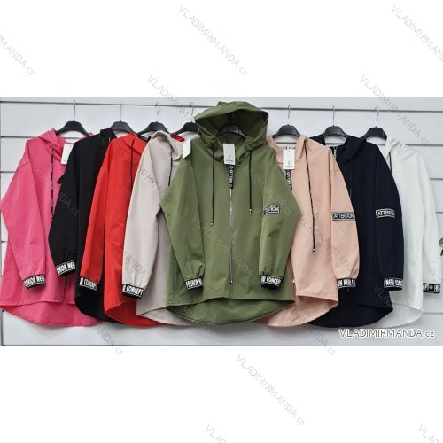 Bunda/Kabát jarní s kapucí dámská (S/M ONE SIZE) ITALSKÁ MÓDA IMWA21117