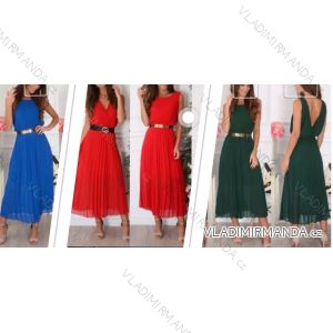 Šaty dlouhé elegantní bez rukávů dámské (S/M ONE SIZE) ITALSKÁ MÓDA IMWD211480