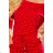 13-128 Sports dress with binding and pockets - red with black polka dots
