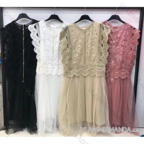 Kleid mit 3/4 Ärmeltasche für Damen (uni sl) ITALIAN Fashion IMWD20527