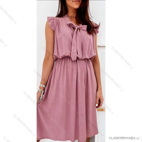 Šaty elegantní bez rukávů dámské (S/M ONE SIZE) ITALSKÁ MÓDA IMWL21058